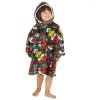 18C1006: Kids Novelty Christmas Plush Oversized Hoodie- Grinch (One Size - 3-6 Years)